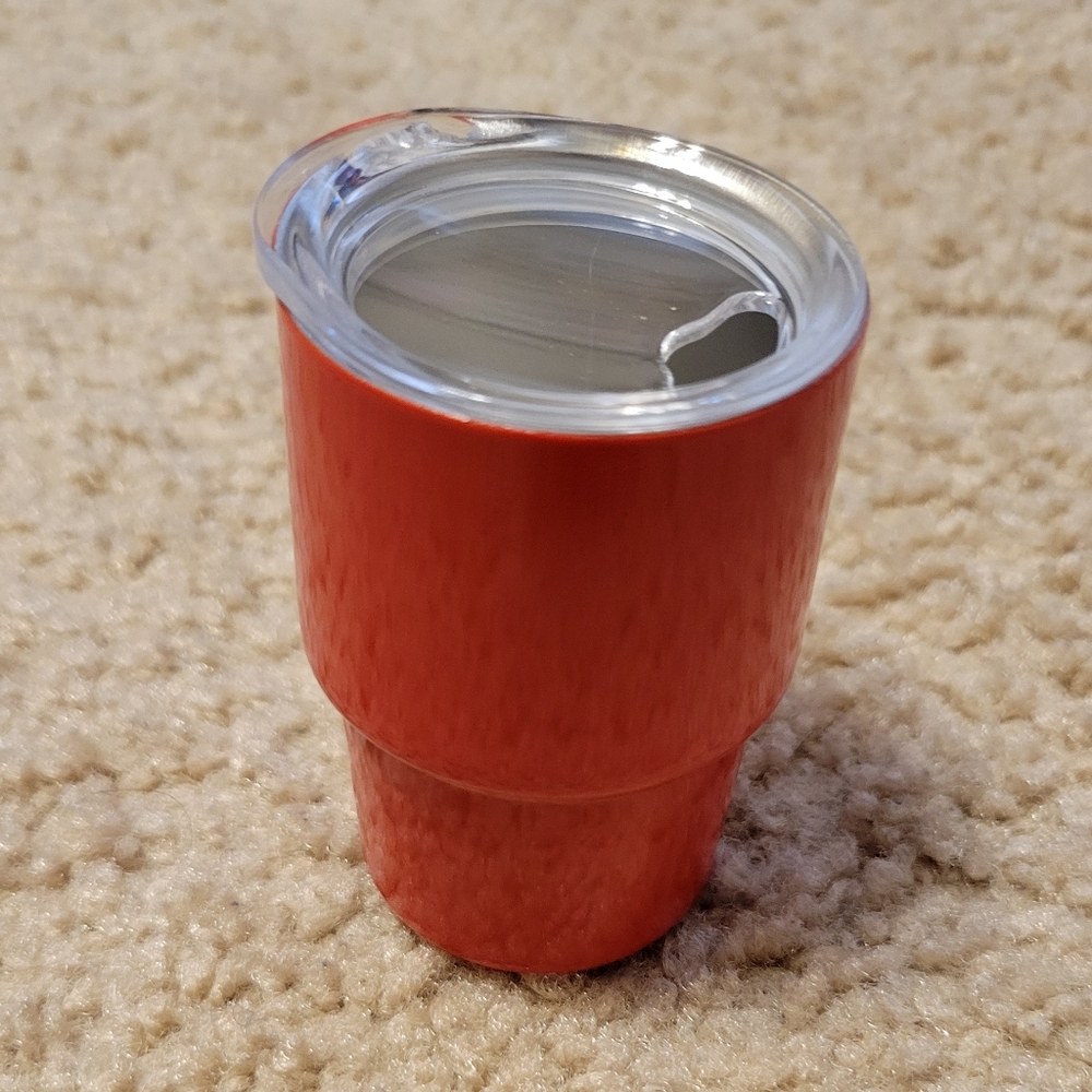 MINI Insulated Tumbler & Stainless Steel Straw (RED)
